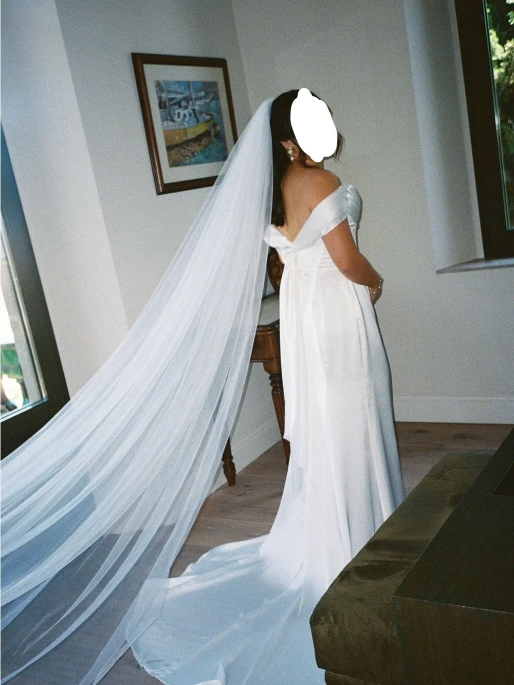 Cathedral, soft English net wedding veil
